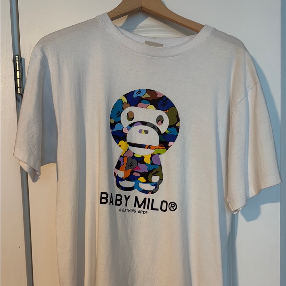 Men’s T-Shirt - White with Multicolor Graphic